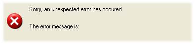 error message