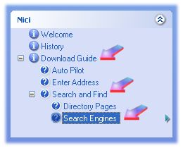 Download Guide, Search and Find, Search Engnes