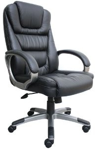 Boss Black LeatherPlus Executive Chair